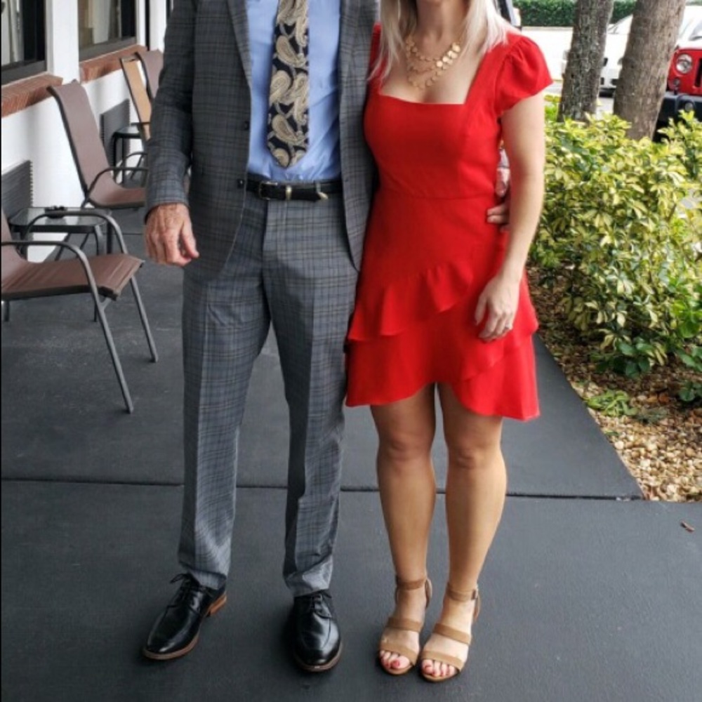 BCBGmaxazria ruffled A line dress! - Picture 3 of 4